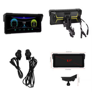 Podofo จอภาพมอเตอร์ไซค์ขนาด 8.1 นิ้ว รองรับ WFI แบบพกพา ไร้สาย Carplay กล้องหลัง + กล้องหน้า ตรวจจับแรงกด ระบบกันน้ำ IP68 อุปกรณ์อิเล็กทรอนิกส์สำหรับรถยนต์ - Product Image 5