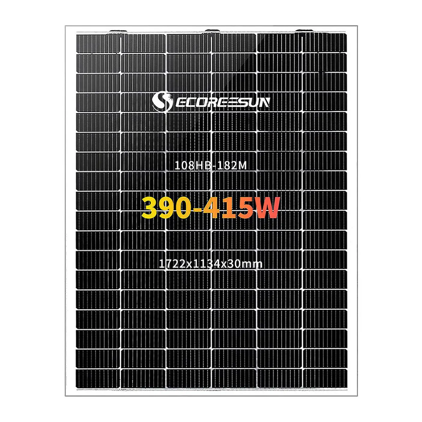 EcoReesun High Density Packaging 182mm 108 Zellen Rotes HJT-Solarpanels ystem Home PV-Fassade mit aus gezeichneter Leistung bei schlechten Licht verhältnissen