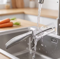 Éplucheur de cuisine en acier inoxydable, éplucheur à bord plat, éplucheur à pommes de terre, couteau trancheur, râpe à pastèque/melon, accessoires de cuisine