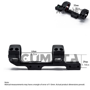 Support de lunette optique en aluminium étanche ACUMETA - Tube de 30 mm, monture de 11 mm, hauteur centrale de 1,14 pouce |   Niveau à bulle intégré pour l'extérieur - Product Image 6