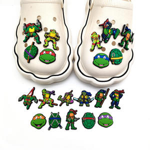 Scarpe da uomo NHY in PVC 2D con personaggi dei cartoni animati Tartarughe <span class=keywords><strong>Ninja</strong></span>, con fibbia decorativa a forma di fiore, accessori da giardino in gomma morbida, gioielli all'ingrosso - Product Image 5