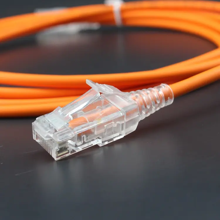 Fábrica personalizada 1m 2m 3m 5m 10m pvc lan internet ethernet rj45 8p8c utp rede patch cord Comunicação magro cat6 cabo