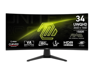 จอภาพ MSI MAG 346CQ รุ่นใหม่ ขนาด 34 นิ้ว 4K 180Hz 1ms ตอบสนองรวดเร็ว แสงสีฟ้าต่ำ จอโค้ง สำหรับเล่นเกม เวอร์ชั่นจีน - Product Image 1