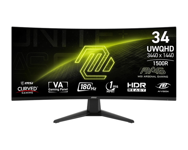 New MSI MAG 346CQ Monitor 34 Inch 4K 180Hz 1ms Response Low Blue Light Curved Screen Gaming Monitors CN Version