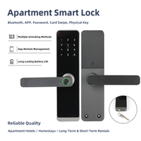 Cerradura Inteligente de Alta Calidad para Apartamentos, Tuya TTLock, con Huella Dactilar, Contraseña, Tarjeta RFID, Llave Digital, Desbloqueo por Nube Wi-Fi, Cerradura Inteligente de Madera