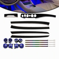 Kit Lampu Ambient Mobil 64 Warna, Lampu Interior Mobil untuk Mercedes-Benz S-Class W222 2014-2020