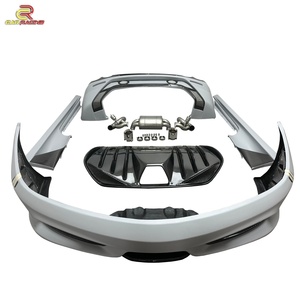 Nuevo Kit de Carrocería Estilo Scuderia, Mitad Fibra de Carbono, Acabado Brillante, Tejido Twill, Parachoques Delantero/Trasero, Faldones Laterales, Escape para F430 2005-2009 - Product Image 1