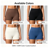 Shorts de yoga taille haute avec effet ventre plat |   Shorts de course et de fitness pour femmes sur mesure OEM ODM