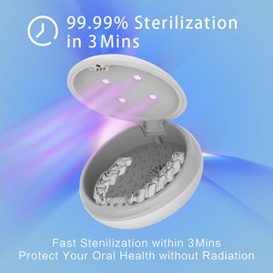 Stérilisateur UV <span class=keywords><strong>dentaire</strong></span> pour aligneurs et gouttières, support de prothèses, dispositif de nettoyage et de stérilisation UV pour appareils orthodontiques - Product Image 6
