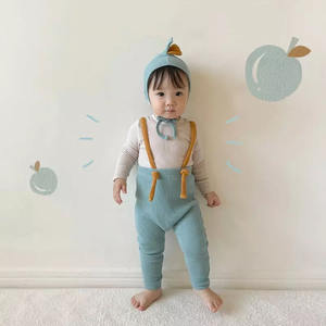 Conjunto de Ropa de Bebé de Manga Larga de Algodón Acanalado para Otoño, Conjunto de Ropa para Recién Nacido, Niño o Niña, 3 Piezas con Gorro - Product Image 5