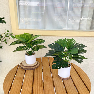 Plantes artificielles Monstera Fuyuji, petites plantes en pot, décoration intérieure, arrangement de table, verdure, ornement de bureau à domicile - Product Image 2