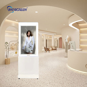 INGSCREEN HD 4K Wifi Super Slim Piso Lateral Duplo Permanente Quiosque Transparente Publicidade Digital Signage <span class=keywords><strong>Lcd</strong></span> Janela <span class=keywords><strong>Display</strong></span> - Product Image 4