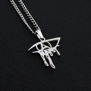 Mode <span class=keywords><strong>Ninja</strong></span> oeil collier pour femmes hommes tendance Anime titane acier saignement oeil pendentif chandail chaîne 2023 Couple fête bijoux - Product Image 2