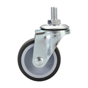 2 Inch Universal Swivel Casters Wheel TPR Silent Light Duty <b>Flat</b> Cart Furniture Cabinet Steering Casters Swivel - Product Image 4