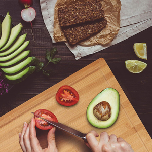 Nhà bếp phục vụ hội đồng quản trị tre gỗ trên truy cập chìm thớt với truy cập cạnh hoàn hảo cho rau và trái cây - Product Image 3