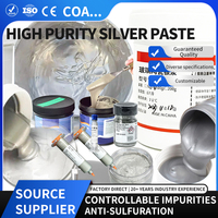 Pâte d'argent de haute pureté 99,9 %, pâte conductrice, pâte d'argent pour film épais, pâte d'argent imprimable à l'écran, cellules solaires photovoltaïques