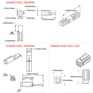 Quick Disconnect Power <b>Terminal</b> Connector 30A Red Black Fast <b>Battery</b> Modular Supply Connectors Male Female Pair - Product Image 3