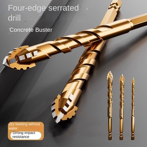 <span class=keywords><strong>Foret</strong></span> croisé <span class=keywords><strong>long</strong></span> avec multifonction à quatre lames pour le perçage de mur de ciment de béton de marbre de verre entièrement en céramique tige hexagonale - Product Image 5