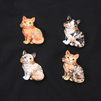 Broche vintage en émail à motif chat rayé orange, style smoking, avec cristaux, accessoire pour foulard, tendance