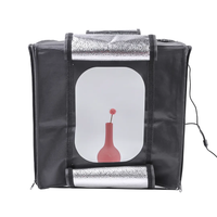 Studio Photo Lumières Tente Photographie Boîte à Lumière LED 80cm Éclairage LED Boîte Souple Pliable avec Couleurs Toile de Fond Personnalisée