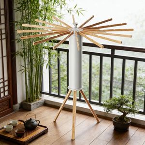 Nouveau Séchoir à <span class=keywords><strong>Linge</strong></span> Compact en <span class=keywords><strong>Bois</strong></span> Multi-Pôles Type Pieuvre pour Intérieur et Extérieur - Product Image 6