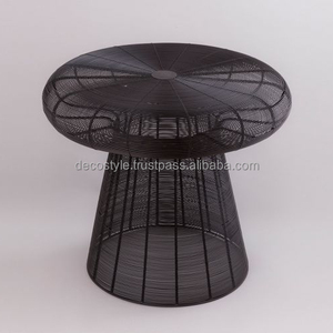 Wire Mesh <b>Black</b> Side <b>Table</b> - Product Image 1