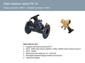VMI41.25Q Static Balancing Valve, Threaded, DN25, PN16, Brass Body,Flow Locking, for HVAC Hydronic Systems - Product Image 3