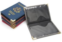Vente en gros de couvertures de passeport américaines avec bordure dorée aux coins