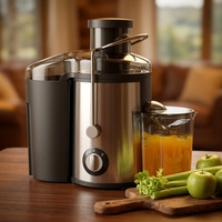 Extracteur de jus entier, presse à froid sans filtre, machine à jus de fruits électrique facile à nettoyer avec large ouverture