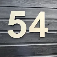 Plaques de porte modernes en acier inoxydable de 20/30 cm pour numéros de maison, numéros de porte de garage ou de portail, avec numéros d'adresse personnalisables