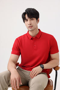 9 couleurs 76% nylon 24% spandex été respirant séchage rapide manches courtes logo OEM personnalisé <span class=keywords><strong>Golf</strong></span> impression hommes polo t-shirt - Product Image 3