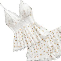 Nouvelle collection automne, vente chaude, lingerie féminine élégante, camisole à dentelle, pyjama deux pièces, ensemble de lingerie sexy pour tous les jours