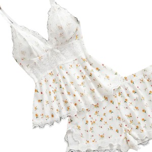 Nouvelle collection automne, vente chaude, lingerie féminine élégante, camisole à dentelle, pyjama deux pièces, ensemble de lingerie sexy pour tous les jours - Product Image 4