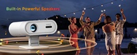 Proyector Portátil con WiFi y Bluetooth, Resolución 1080P FHD, Android 14, Compatible con USB, Laptop, OS y Smartphone, Ideal para Cine en Casa