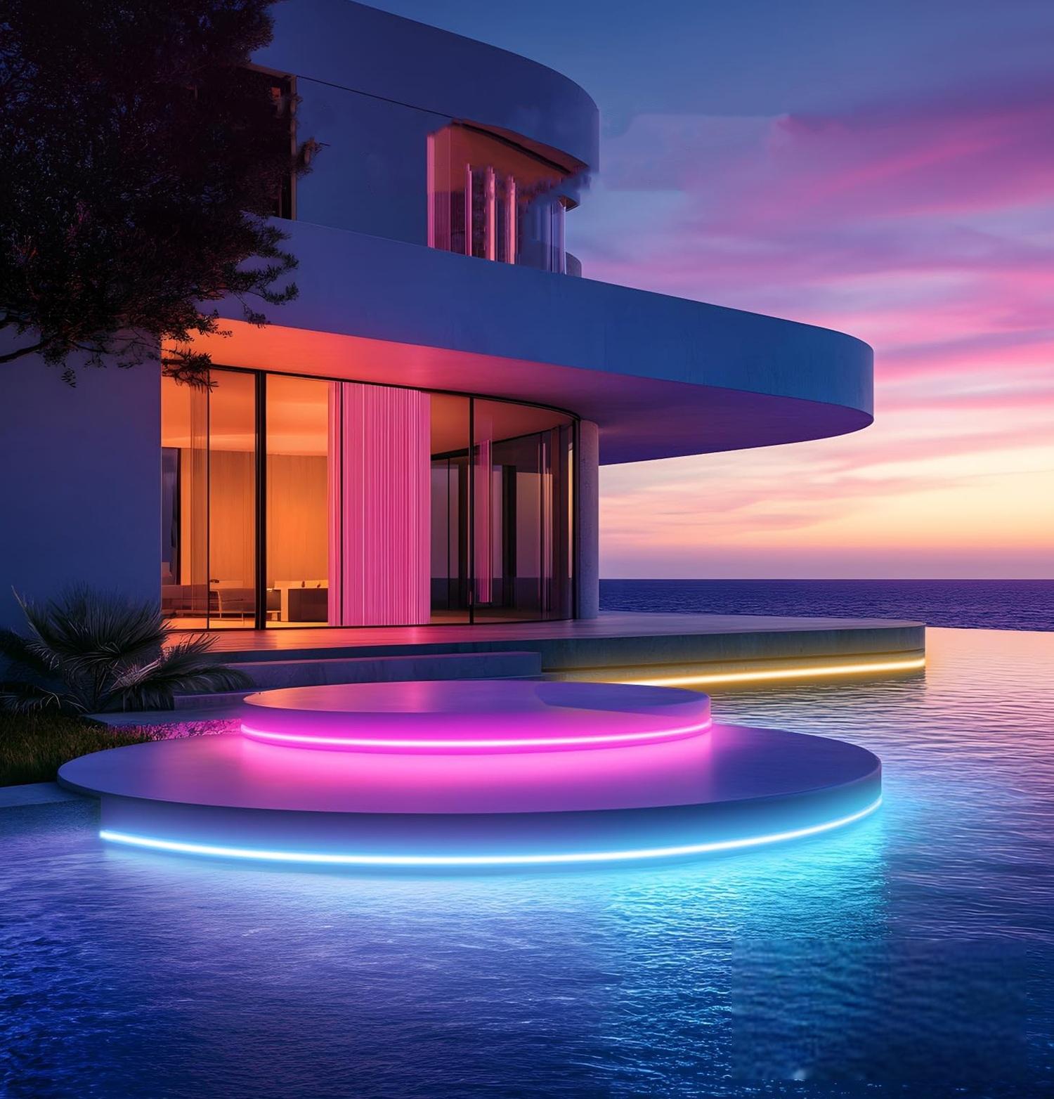 Intelligent Flexible Silicone Light Strip 5V Iridescent Soft Light Neon Light Soft Silicone RGB Scrolling Flow Light Strip