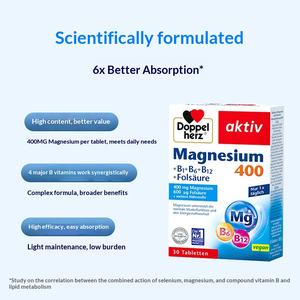 Comprimidos de Magnésio e Complexo de Vitaminas <span class=keywords><strong>B</strong></span> (VB6B12) para Sono Tranquilo, 30 Unidades - Product Image 3