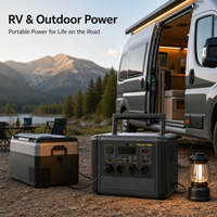 1200W Portable Solar Generator Power Station LiFePO4 Battery 999Wh for RV Camping Home Outage Emergency Use