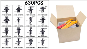 Haute qualité 630 pièces en <span class=keywords><strong>plastique</strong></span> en boîte Clips de fixation carrosserie goupille poussoir Rivets voiture pare-chocs Kits de réparation Clips d'expansion rapide - Product Image 3