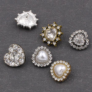 Boutons à coudre ronds en alliage, boucle diamant, breloque, perles en strass, boutons à tige - Product Image 2