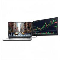 Moniteur d'extension d'écran double 14 pouces 1080P IPS HD pour ordinateur portable avec port USB-C pour le multitâche en entreprise et au bureau