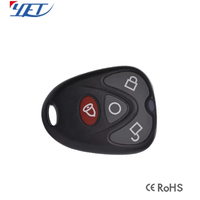 YET023 Control Remoto RF Universal Inalámbrico Multifrecuencia de 433 MHz con Código Variable, Mini Botón, para Puerta de Garaje Automática, de Plástico
