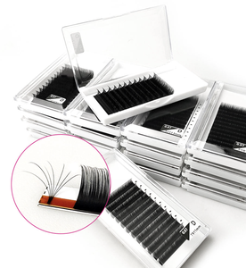 Camellia 2026 New Stock 1 Second Auto Flower <b>Lashes</b> Easy Fan <b>Lashes</b> Auto Fan Eyelashes Synthetic Hair Dd Hand Made Matte Black - Product Image 2
