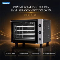 Four à circulation d'air chaud, moteur bidirectionnel haute vitesse, revêtement émaillé antiadhésif, porte en verre trempé, humidification par pulvérisation