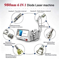 Produit Tendance 2026 EVLT 980 1470nm Diode pour l'élimination des graisses, des varices, des varicosités, de la pigmentation, et brosse de nettoyage du visage pour la beauté