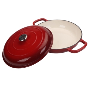 Casserole peu profonde <span class=keywords><strong>en</strong></span> <span class=keywords><strong>fonte</strong></span> antiadhésive 40 cm, ensemble standard <span class=keywords><strong>en</strong></span> <span class=keywords><strong>fonte</strong></span>, casserole de four avec couvercle - Product Image 4