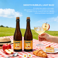Vin pétillant à la pomme 6% vol. de marque personnalisée 750ml - Vin fortifié à la pomme pétillant avec arôme naturel de pomme