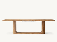 Table à manger rectangulaire en chêne minimaliste française de haute qualité, vente directe d'usine