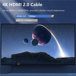 Siêu linh hoạt mỏng 4K <span class=keywords><strong>Ultra</strong></span> Slim <span class=keywords><strong>HDMI</strong></span> 2.0V cáp cho máy tính xách tay cho DVD Set-Top Box Iphone sử dụng - Product Image 4