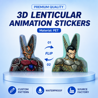 Pegatinas 3D con tapa mágica, a granel, baratas para bolsas de recuerdo de fiesta, bolsas de regalo de San Valentín, Navidad, pegatinas lenticulares 3D de Anime