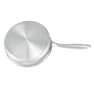 Poêle en acier inoxydable de 26 cm au design classique, ustensile de cuisine pour faire sauter les filets - Product Image 4
